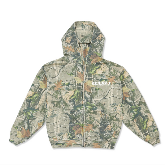 Luckey Racing Camo Heavyweight Zip Up Hoodie