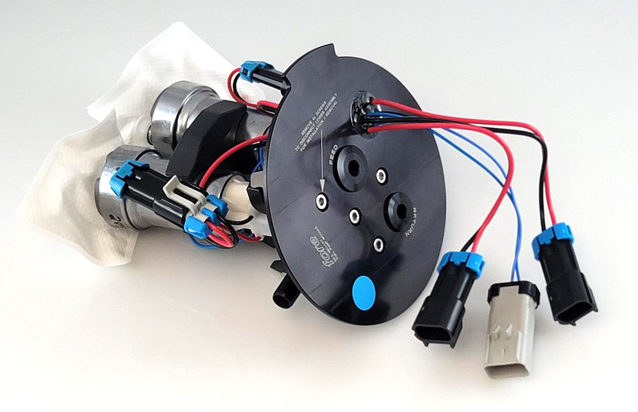 HHP Racing Plug & Play Dual Walbro 525LPH Returnless Fuel System for 15-23 Challenger & Charger SRT Hellcat 6.2L HEMI