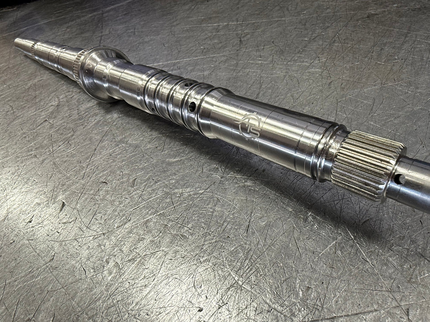 ATS billet main shaft close-up for ZF 8HP90 and 8HP95 transmissions