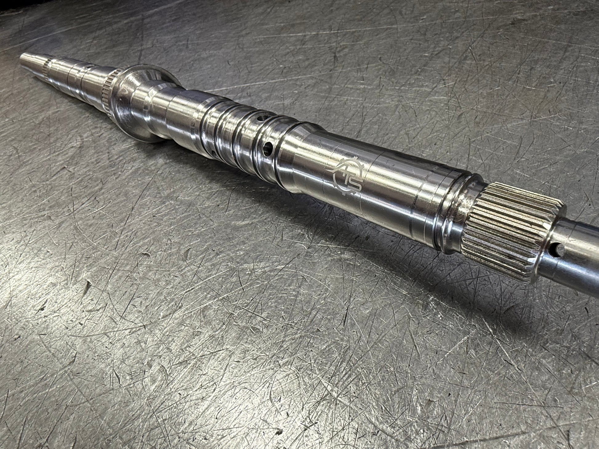 ATS billet main shaft close-up for ZF 8HP90 and 8HP95 transmissions