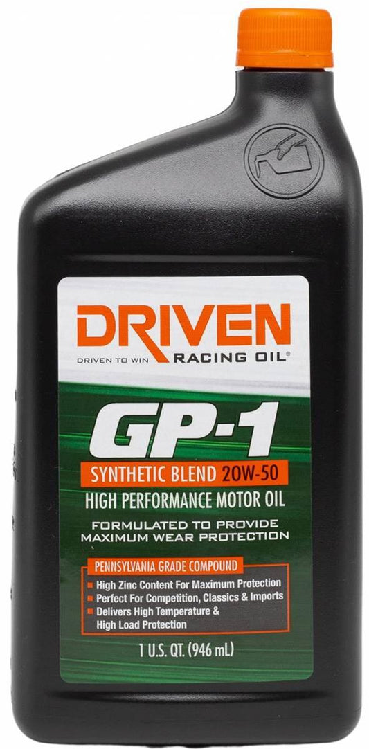 20w50 Driven Racing Oil GP-1 Synthetic Blend High Performance Motor Oil 19506